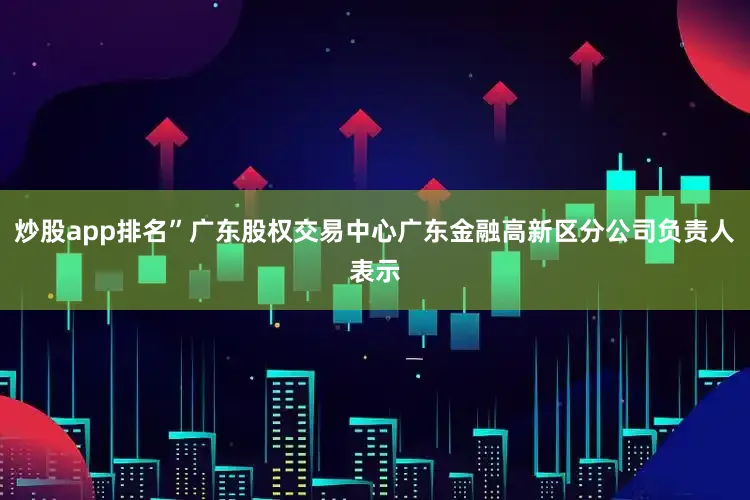 炒股app排名”广东股权交易中心广东金融高新区分公司负责人表示